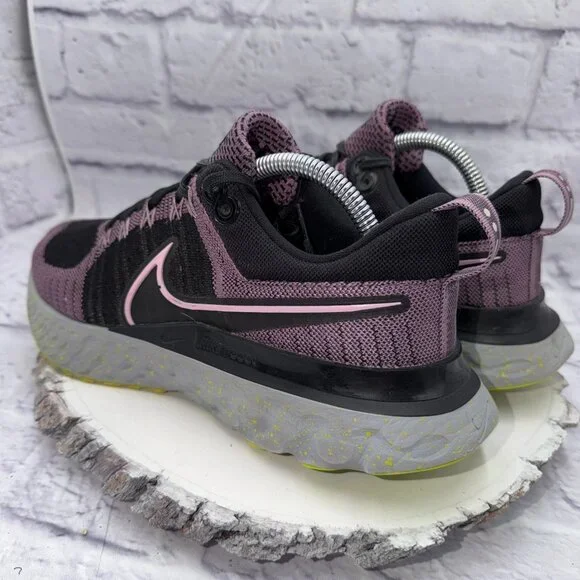 Nike React Infinity Run Flyknit 2 Shoes Womens 10.5 Violet Dust Running Sneakers - Picture 10 of 15